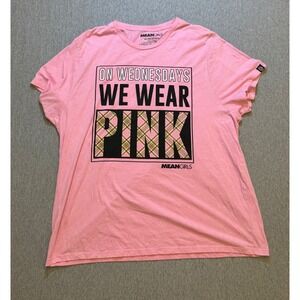 Mean Girls On Wednesdays We Wear Pink Graphic T-Shirt Pink 3XL Movie Tee